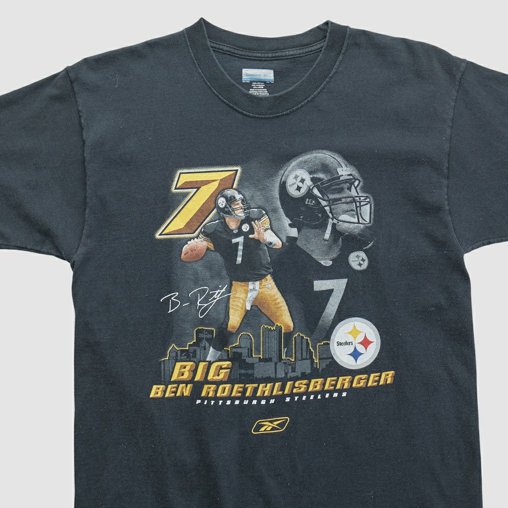 Ben Roethlisberger Reebok 2000s T-shirt - Black T-shirts