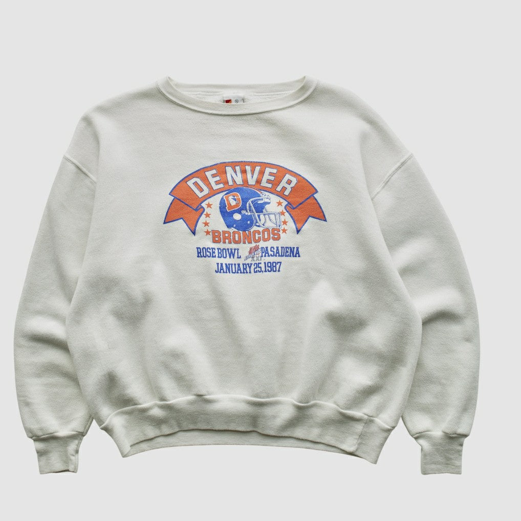 Denver Broncos Signal Sports 1987 Pullover Sweatshirt - White Pullover