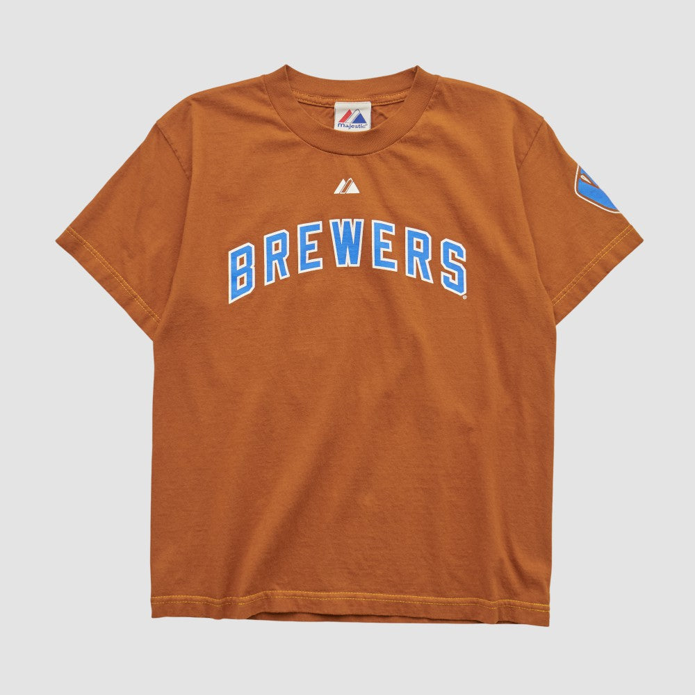 Milwaukee Brewers Majestic 2008 T-shirt - Clay - XVintage T-shirts