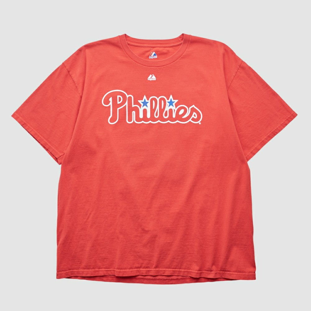 Philadelphia Phillies Majestic 2000s T-shirt - Red - XVintage T-shirts