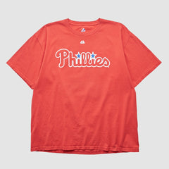 Philadelphia Phillies Majestic 2000s T-shirt - Red - XVintage T-shirts