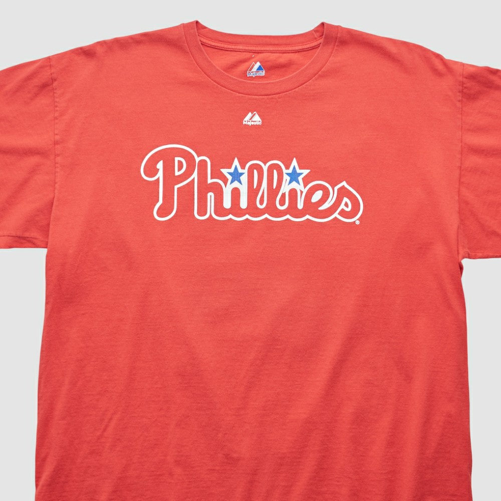 Philadelphia Phillies Majestic 2000s T-shirt - Red - XVintage T-shirts