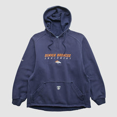 Denver Broncos Reebok 2000s Hooded Pullover Sweatshirt - Navy Pullover