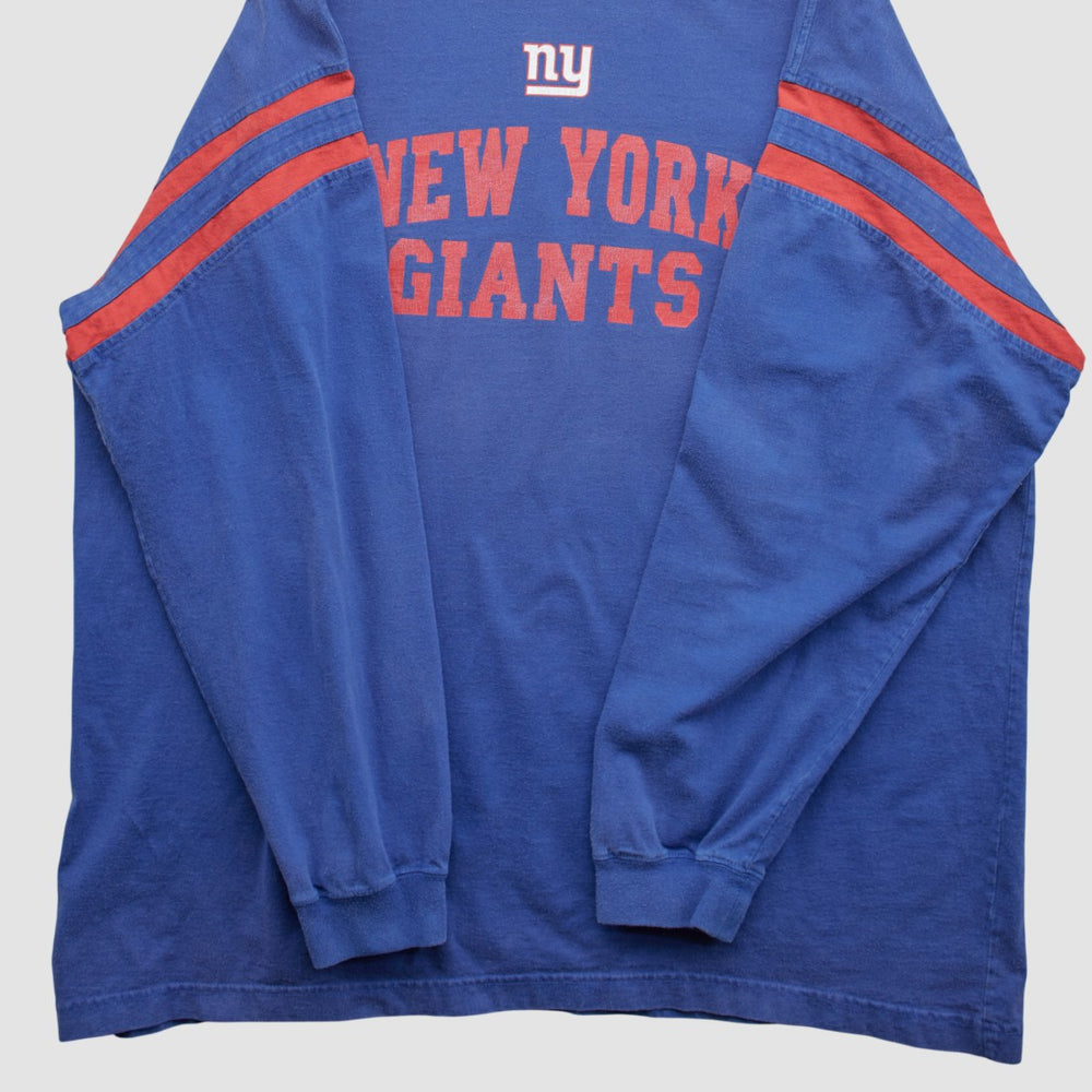 New York Giants NFL 2000s Long Sleeve T-shirt - Blue T-shirts