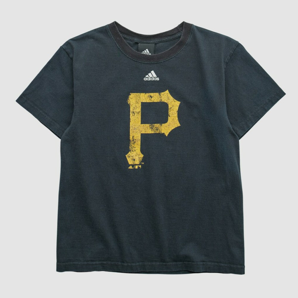 Pittsburgh Pirates Adidas 2010s T-shirt - Black - Yth Vintage T-shirts