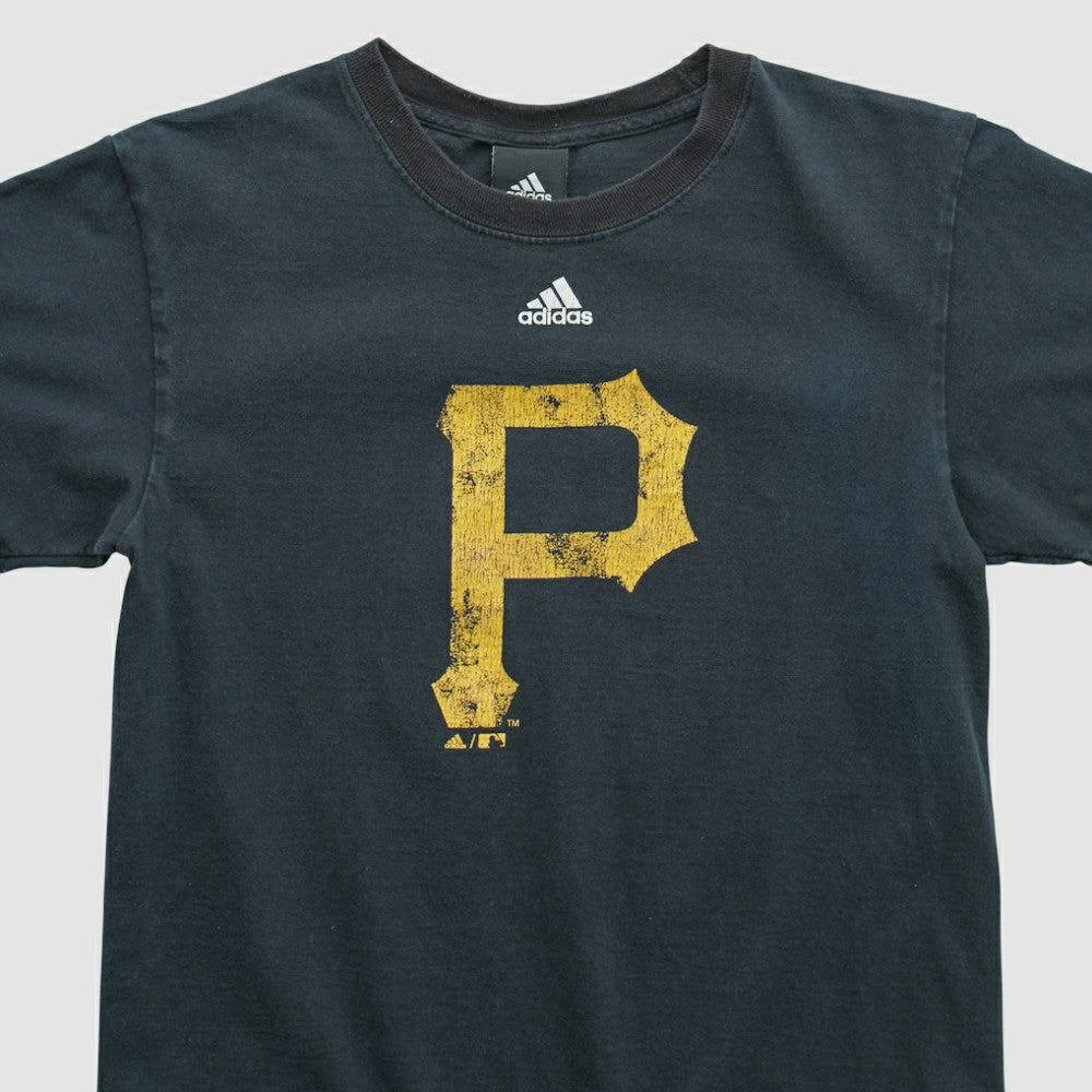 Pittsburgh Pirates Adidas 2010s T-shirt - Black - Yth Vintage T-shirts