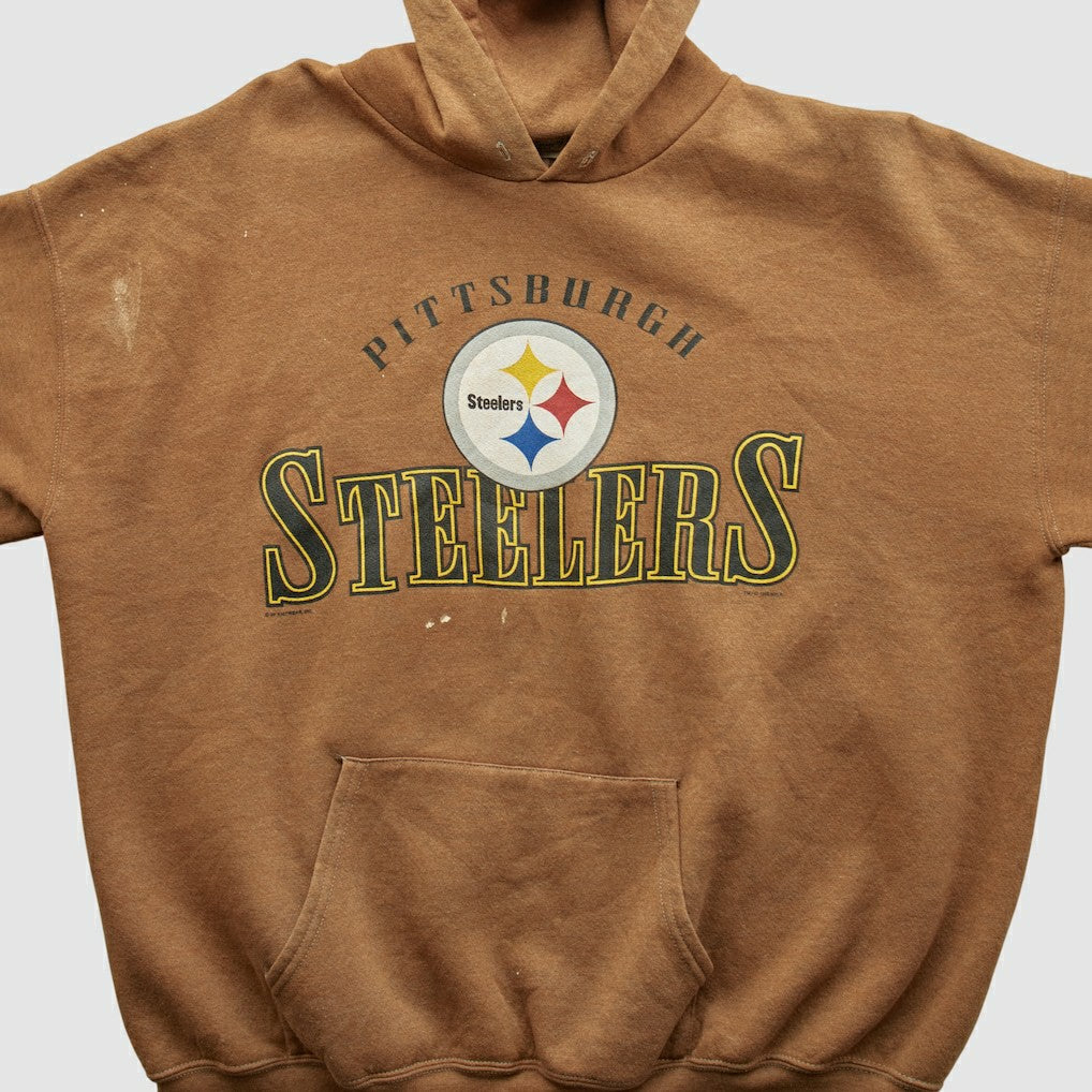 Pittsburgh Steelers Lee Sport 2000s Hooded Pullover Sweatshirt - Clay Pullover