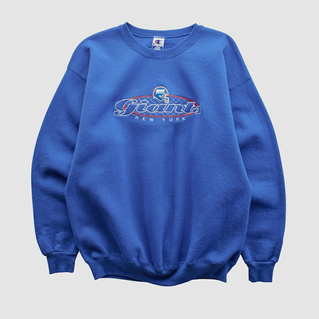 New York Giants Champion 90s Pullover Sweatshirt - Blue Pullover