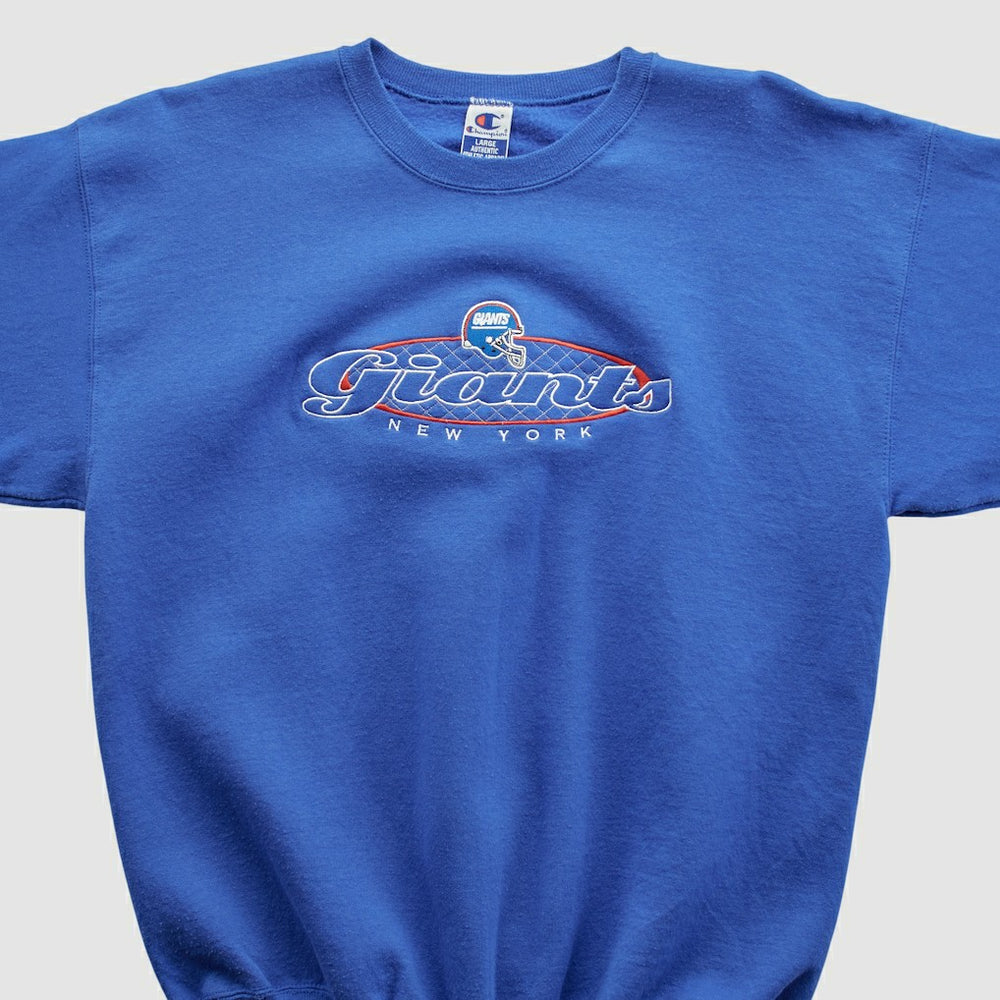 New York Giants Champion 90s Pullover Sweatshirt - Blue Pullover