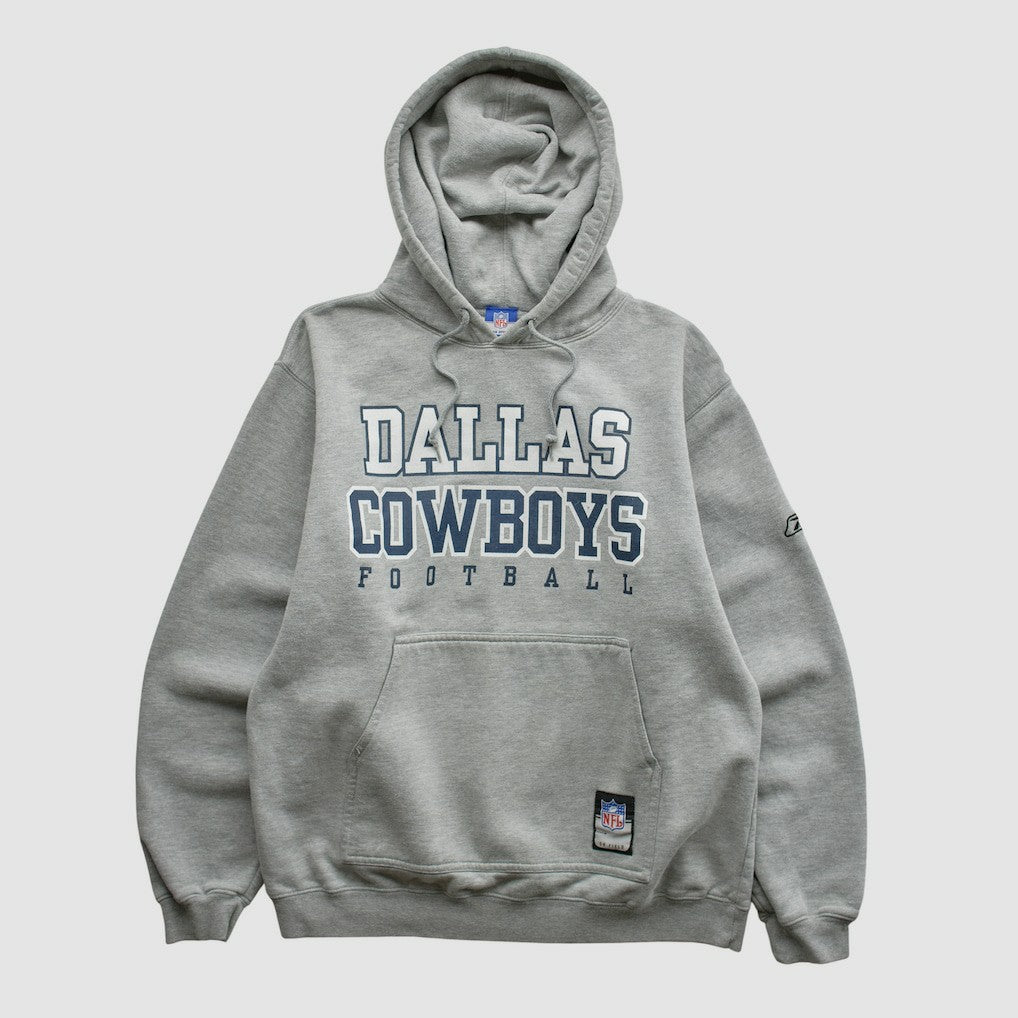 Dallas Cowboys Reebok 2000s Hooded Pullover Sweatshirt - Heather Gray Pullover