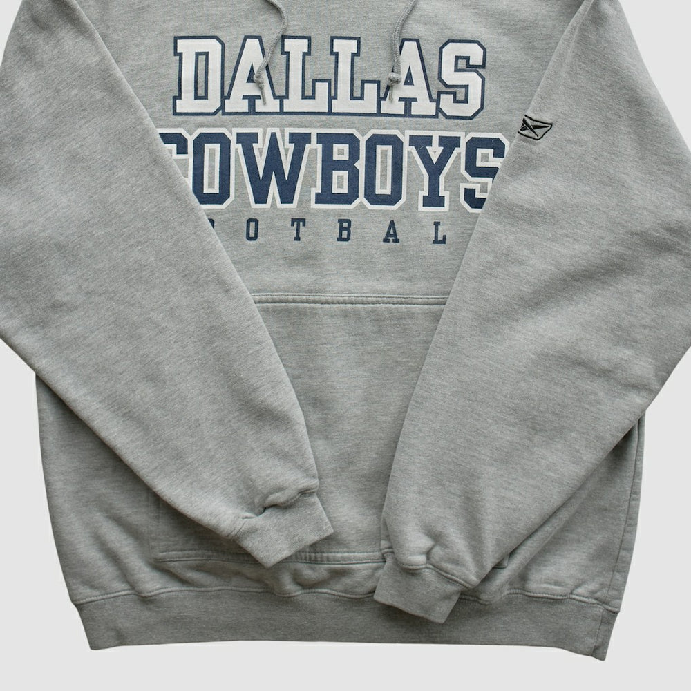 Dallas Cowboys Reebok 2000s Hooded Pullover Sweatshirt - Heather Gray Pullover