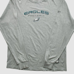 Philadelphia Eagles Reebok 2000s Long Sleeve T-shirt - Heather Gray T-shirts