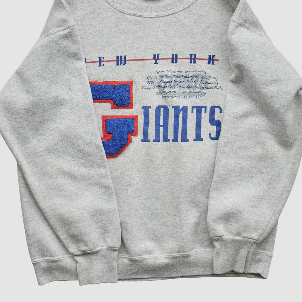 New York Giants Nutmeg Mills 90s Sweatshirt - Heather Gray Sweatshirts