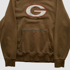 Green Bay Packers 2000s Hooded Pullover Sweatshirt - Brown Pullover