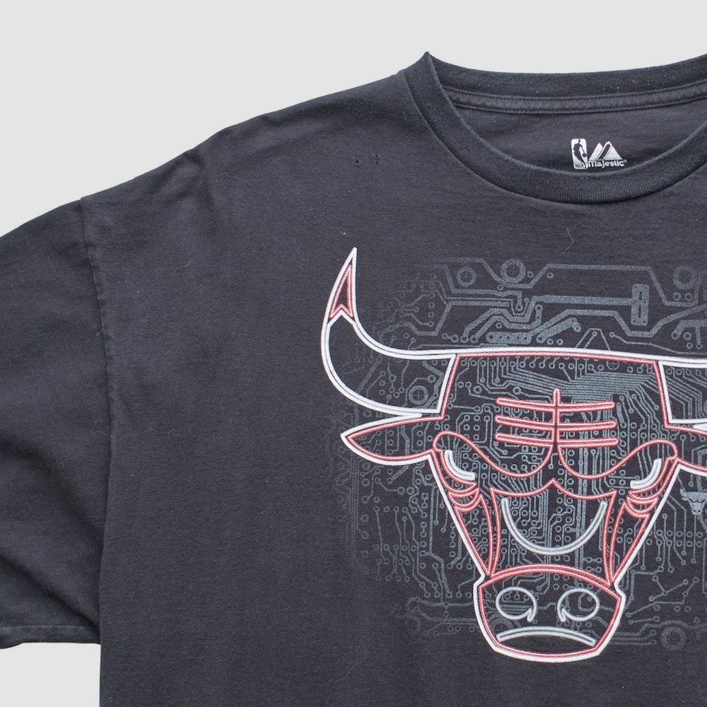 Chicago Bulls Majestic 2000s T-shirt Black Vintage - Vintage