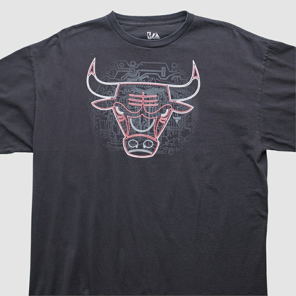 Chicago Bulls Majestic 2000s T-shirt Black Vintage - Vintage