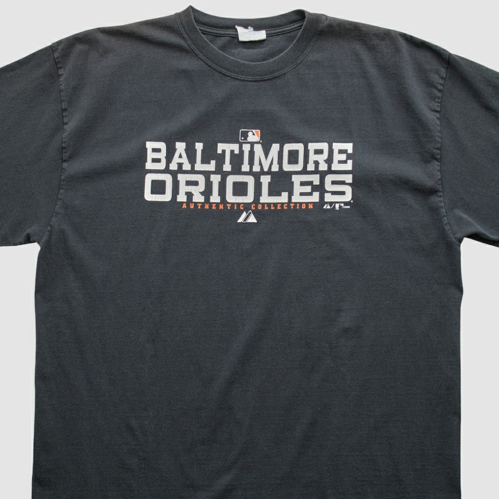 Baltimore Orioles Majestic 2006 T-shirt - Charcoal - 2XVintage T-shirts