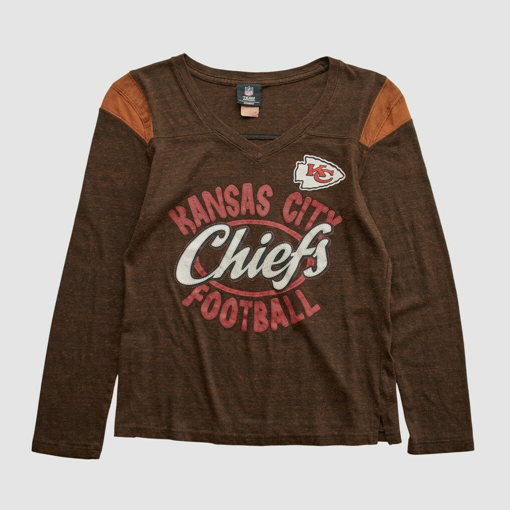 Kansas City Chiefs NFL 2010s Long Sleeve T-shirt - Brown T-shirts