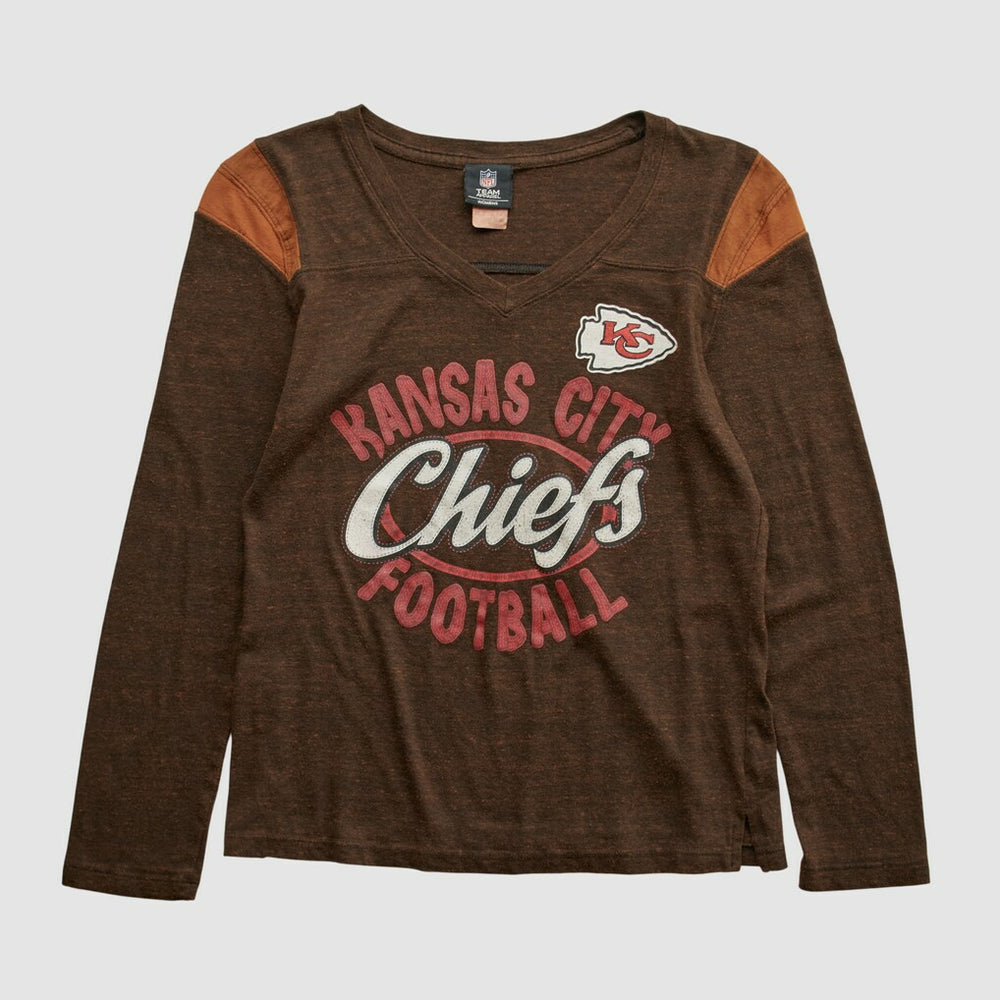 Kansas City Chiefs NFL 2010s Long Sleeve T-shirt - Brown T-shirts