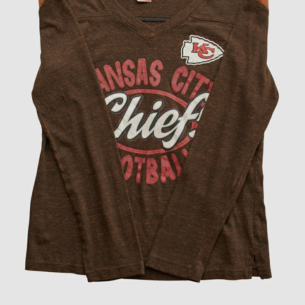 Kansas City Chiefs NFL 2010s Long Sleeve T-shirt - Brown T-shirts