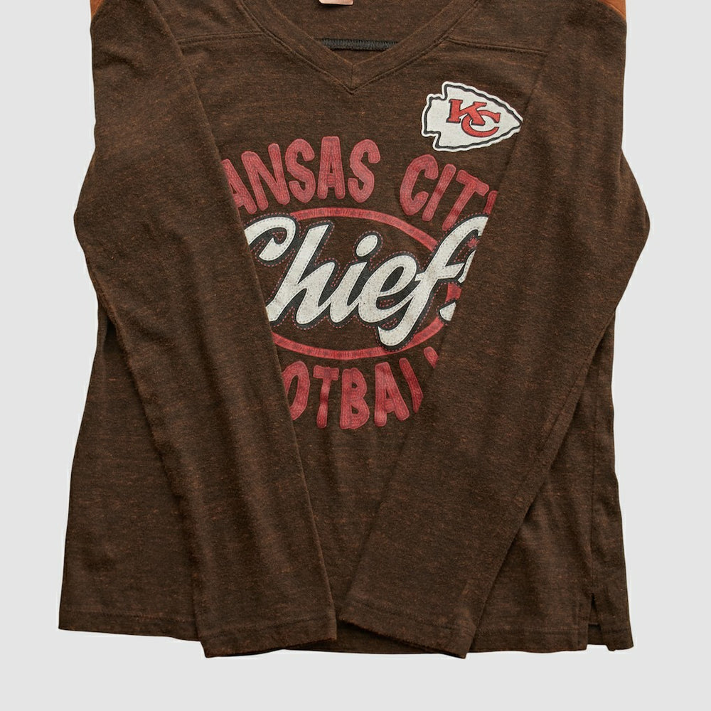 Kansas City Chiefs NFL 2010s Long Sleeve T-shirt - Brown T-shirts