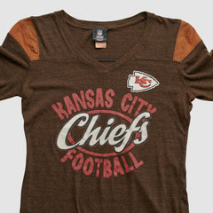 Kansas City Chiefs NFL 2010s Long Sleeve T-shirt - Brown T-shirts
