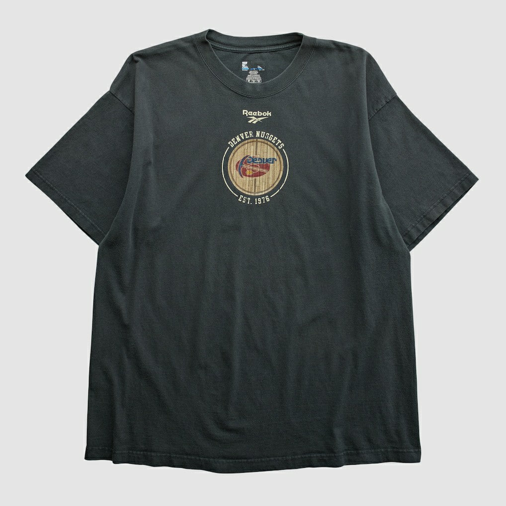 Denver Nuggets Reebok 2000s T-shirt Black Vintage - Vintage