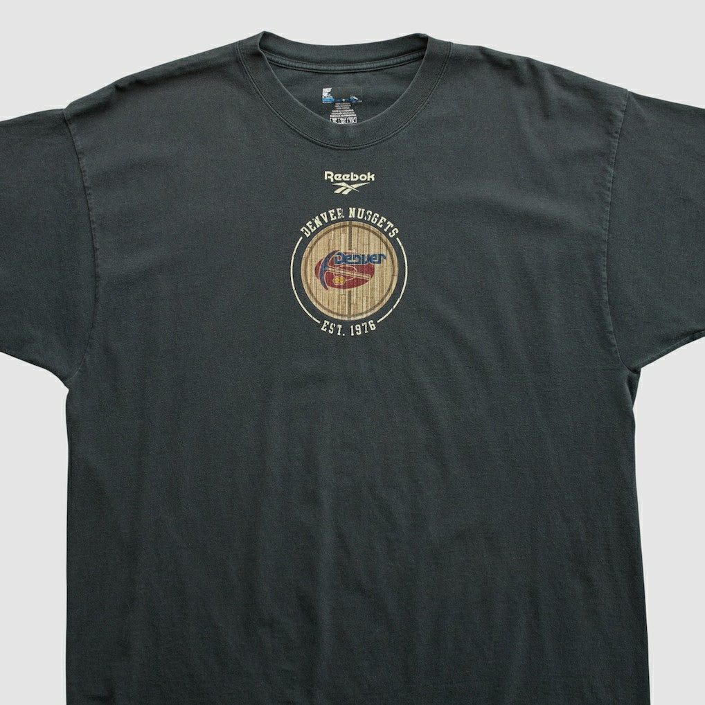 Denver Nuggets Reebok 2000s T-shirt Black Vintage - Vintage