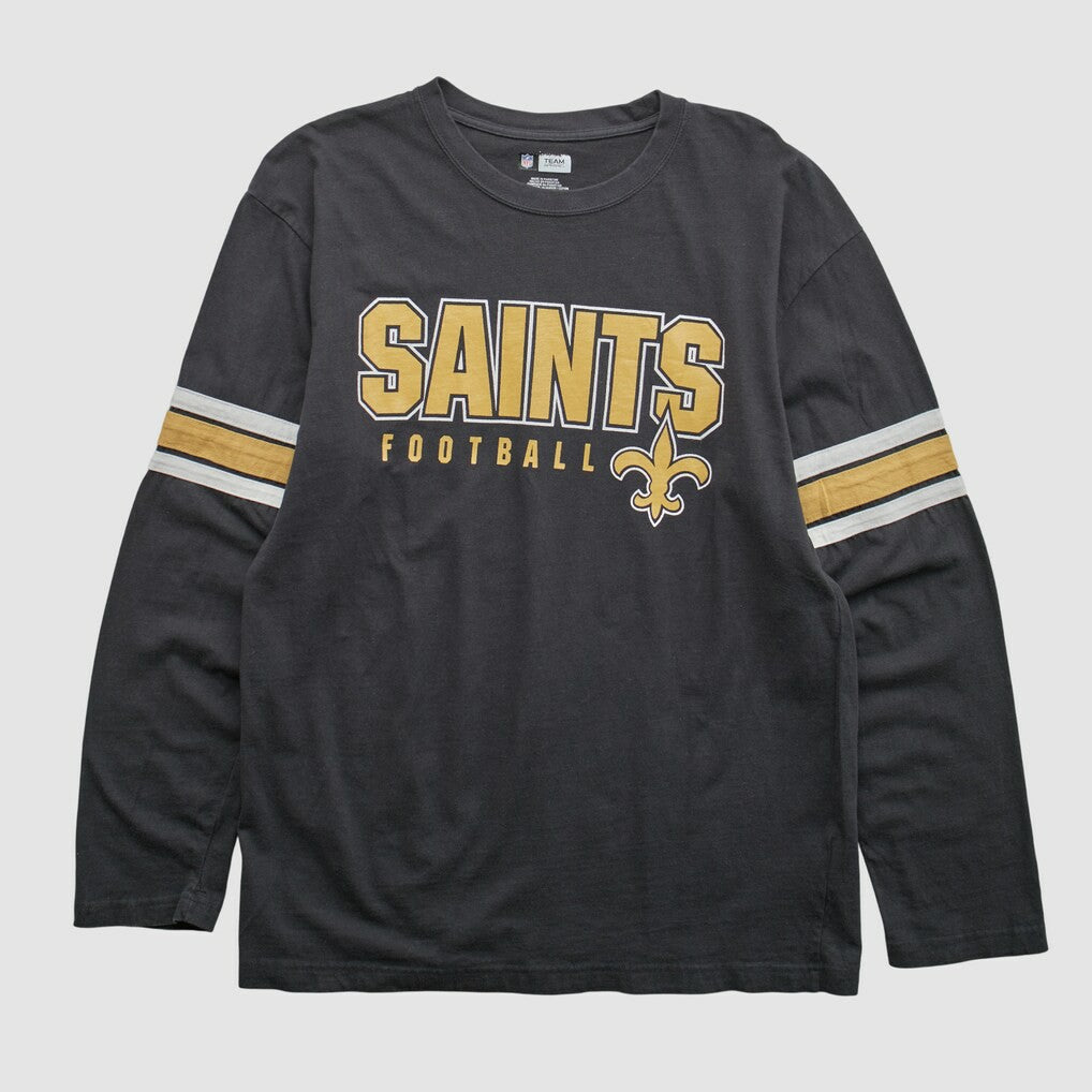New Orleans Saints NFL 2010s Long Sleeve T-shirt - Black T-shirts