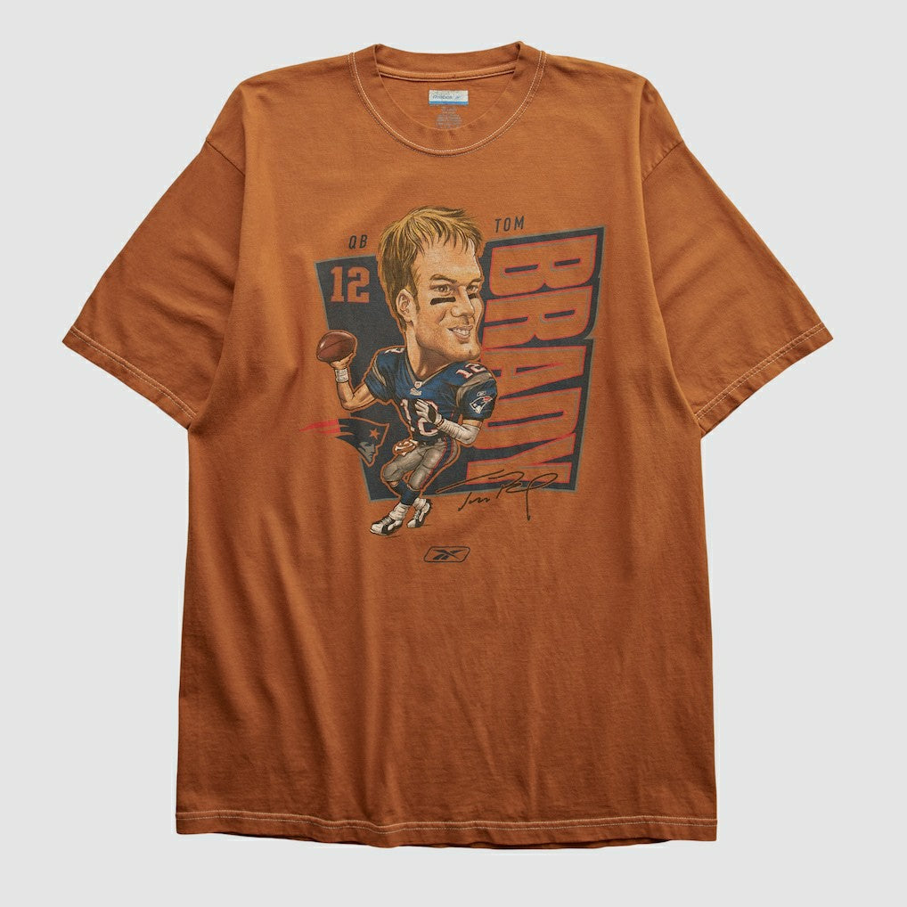Tom Brady Reebok 2000s T-shirt - Orange T-shirts
