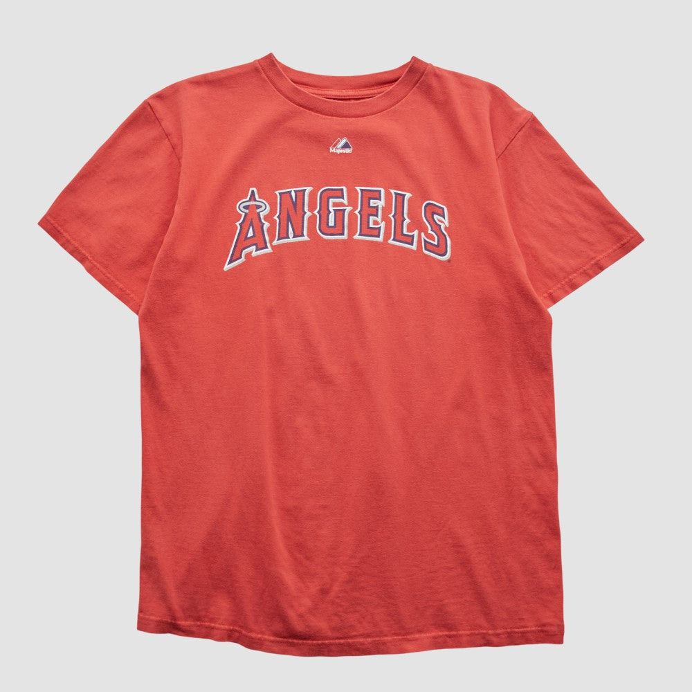 Los Angeles Angels Majestic 2000s T-shirt - Red - XVintage T-shirts