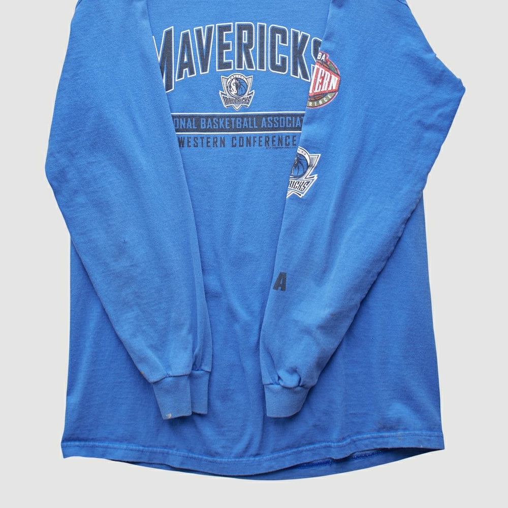 Dallas Mavericks CSA 2000s Long Sleeve T-shirt Blue Vintage - Vintage