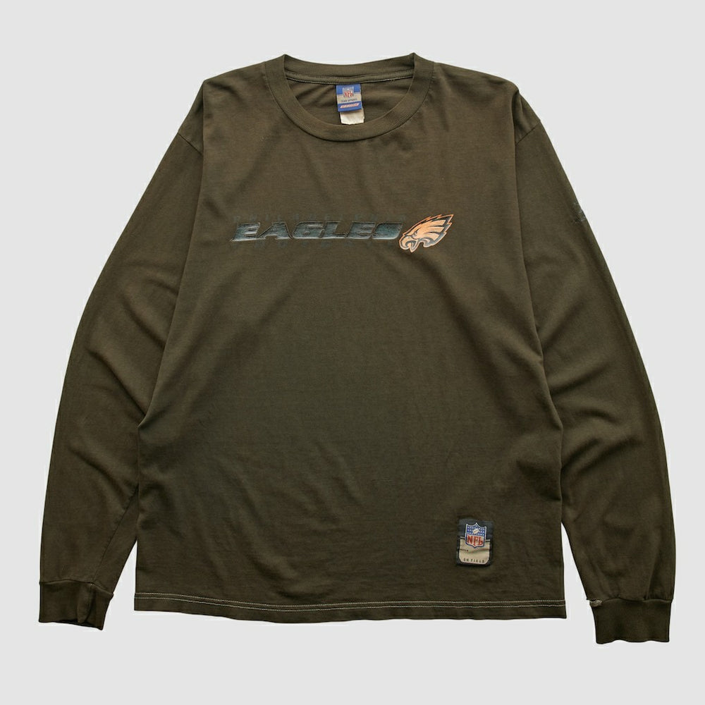 Philadelphia Eagles Reebok 2000s Long Sleeve T-shirt - Brown T-shirts
