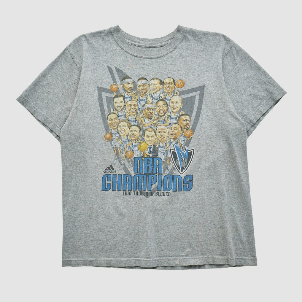 Dallas Mavericks 2011 T-shirt Heather Gray Vintage - Adidas