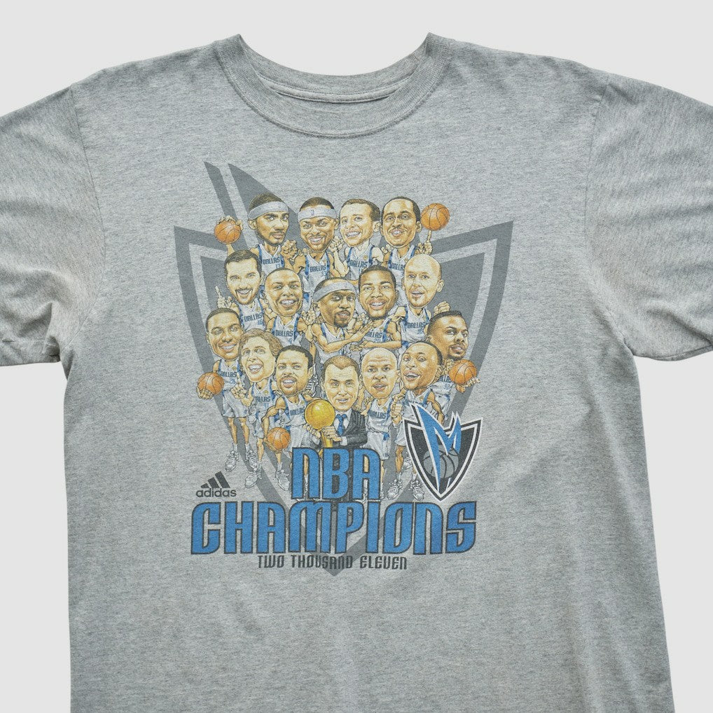 Dallas Mavericks 2011 T-shirt Heather Gray Vintage - Adidas