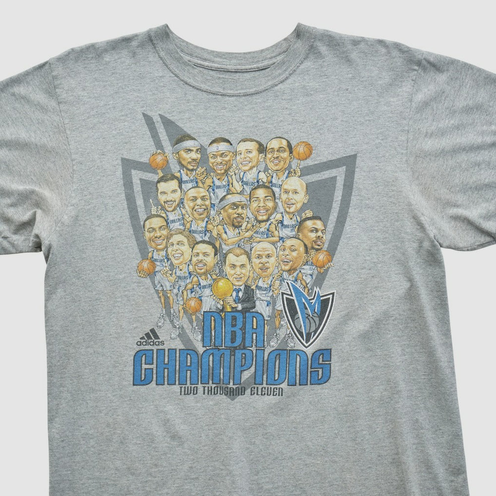 Dallas Mavericks 2011 T-shirt Heather Gray Vintage - Adidas