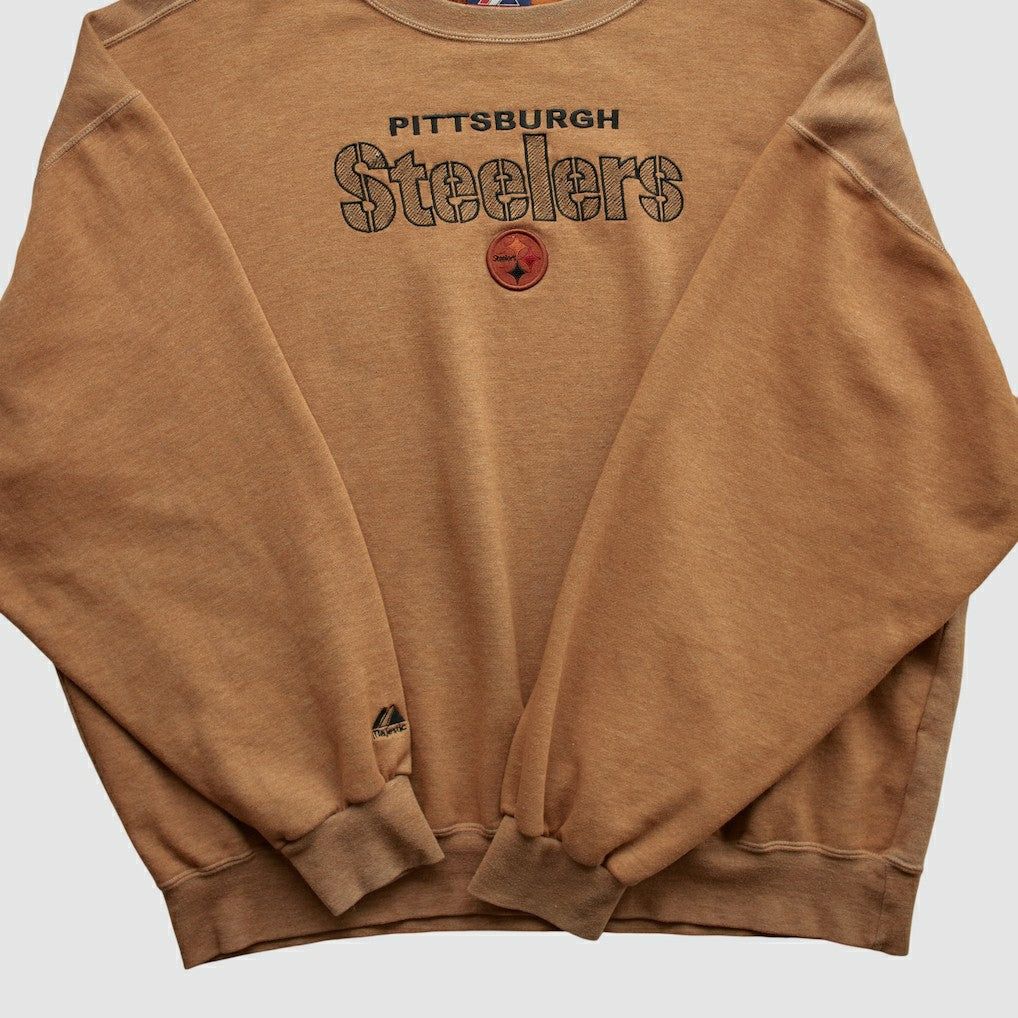 Pittsburgh Steelers Majestic 2000s Pullover Sweatshirt - Clay Pullover