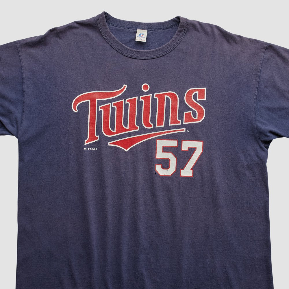 Minnesota Twins Russell 2003 T-shirt - Navy - 2XVintage T-shirts