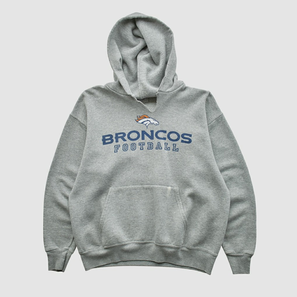 Denver Broncos NFL 2000s Hooded Pullover Sweatshirt - Heather Gray Pullover