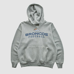 Denver Broncos NFL 2000s Hooded Pullover Sweatshirt - Heather Gray Pullover
