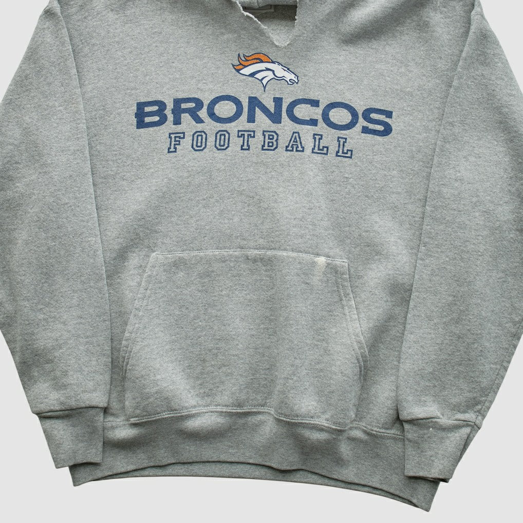 Denver Broncos NFL 2000s Hooded Pullover Sweatshirt - Heather Gray Pullover