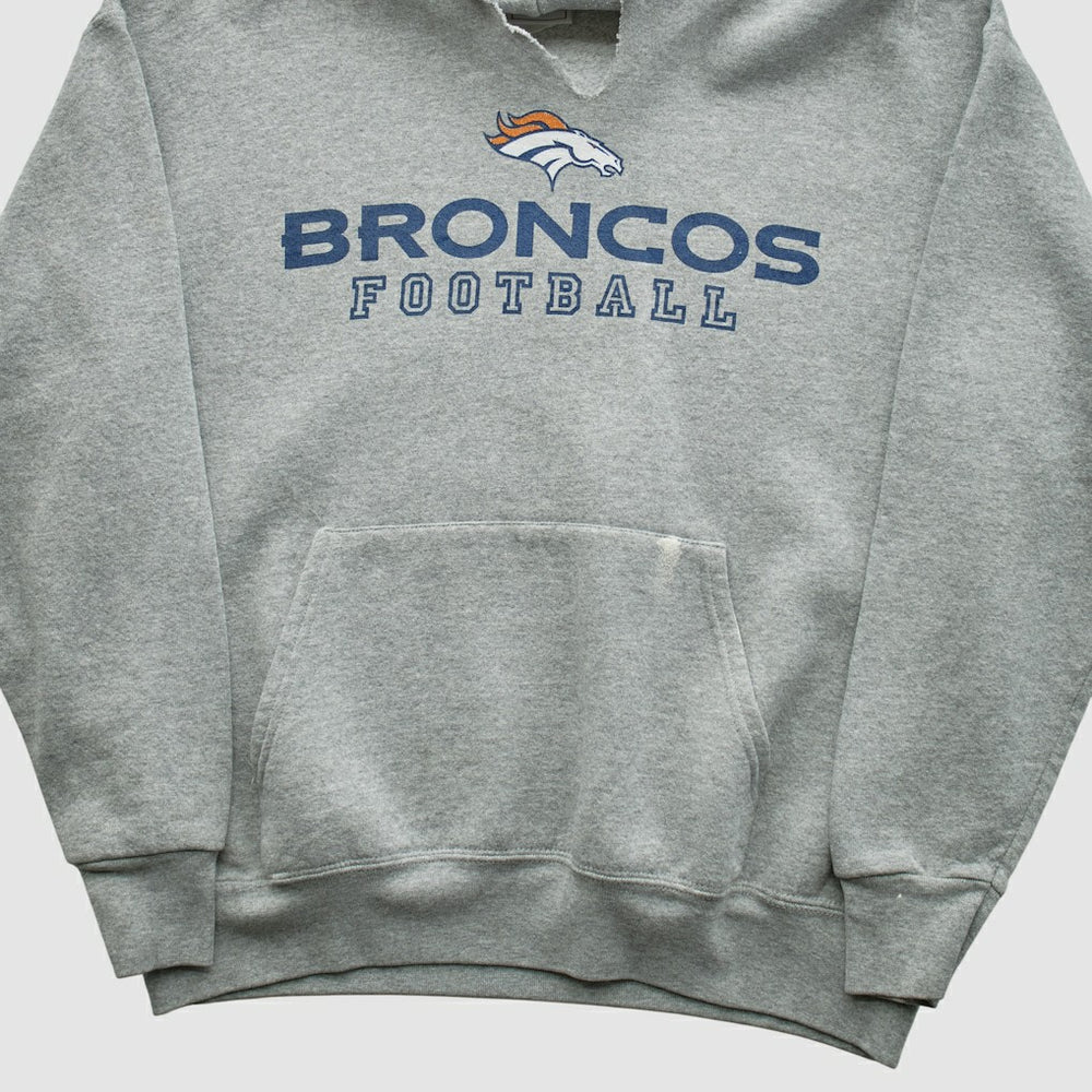 Denver Broncos NFL 2000s Hooded Pullover Sweatshirt - Heather Gray Pullover