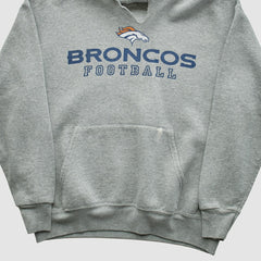 Denver Broncos NFL 2000s Hooded Pullover Sweatshirt - Heather Gray Pullover