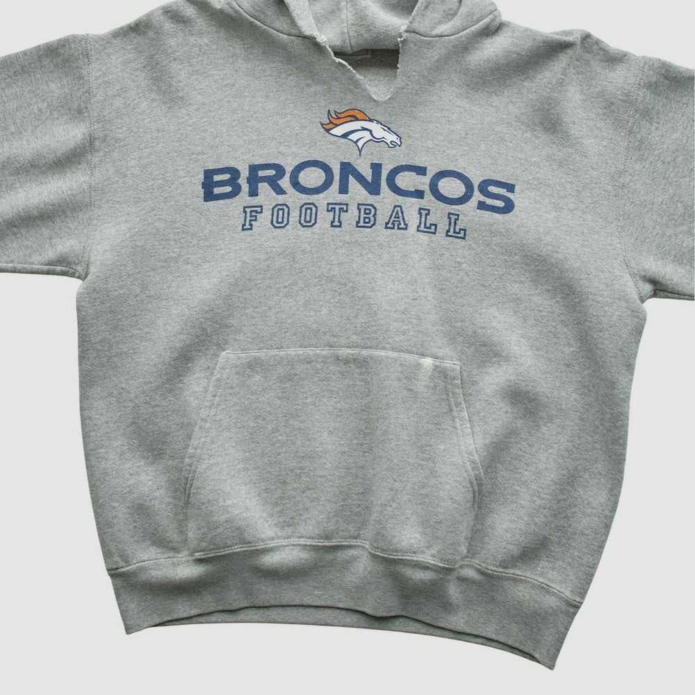 Denver Broncos NFL 2000s Hooded Pullover Sweatshirt - Heather Gray Pullover