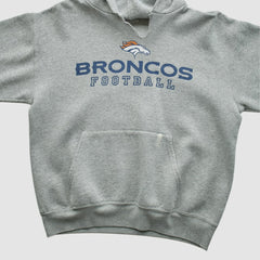 Denver Broncos NFL 2000s Hooded Pullover Sweatshirt - Heather Gray Pullover