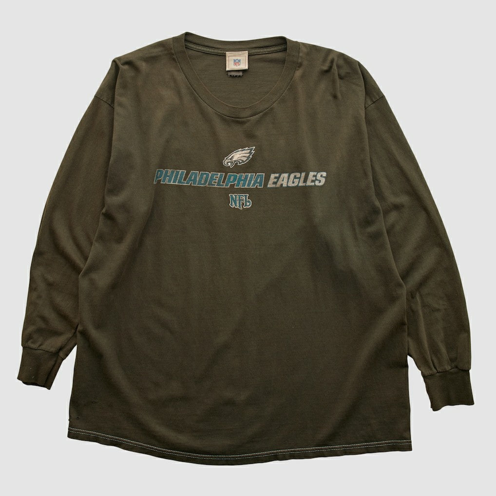Philadelphia Eagles NFL 2000s Long Sleeve T-shirt - Brown T-shirts
