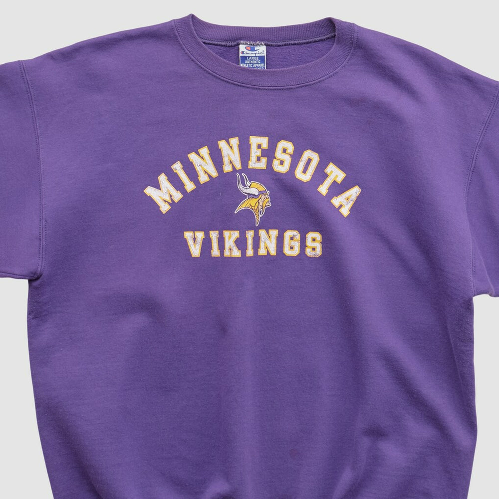 Minnesota Vikings Champion 90s Pullover Sweatshirt - Purple Pullover