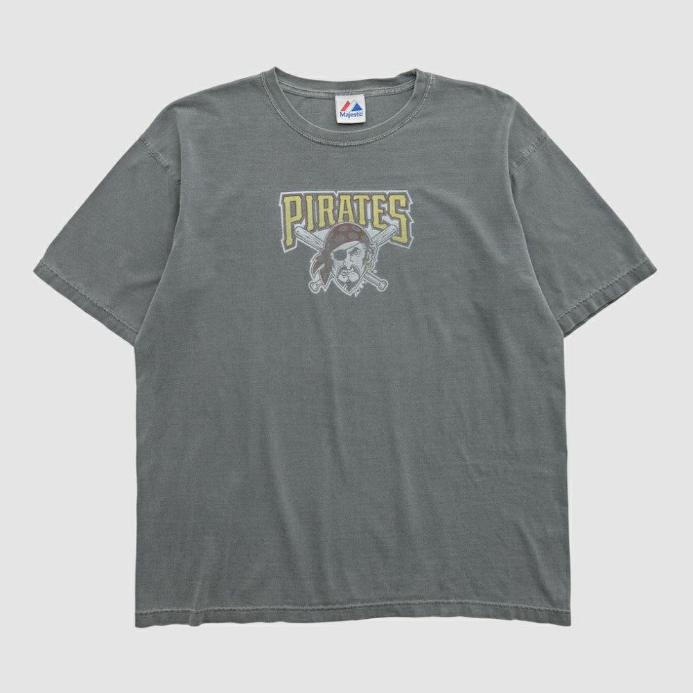 Pittsburgh Pirates Majestic 2000s T-shirt - Gray - Vintage T-shirts