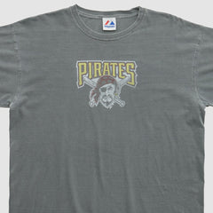 Pittsburgh Pirates Majestic 2000s T-shirt - Gray - Vintage T-shirts