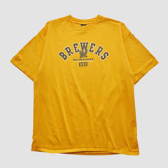 Milwaukee Brewers Gear For Sports 2000s T-shirt - Yellow - XVintage T-shirts